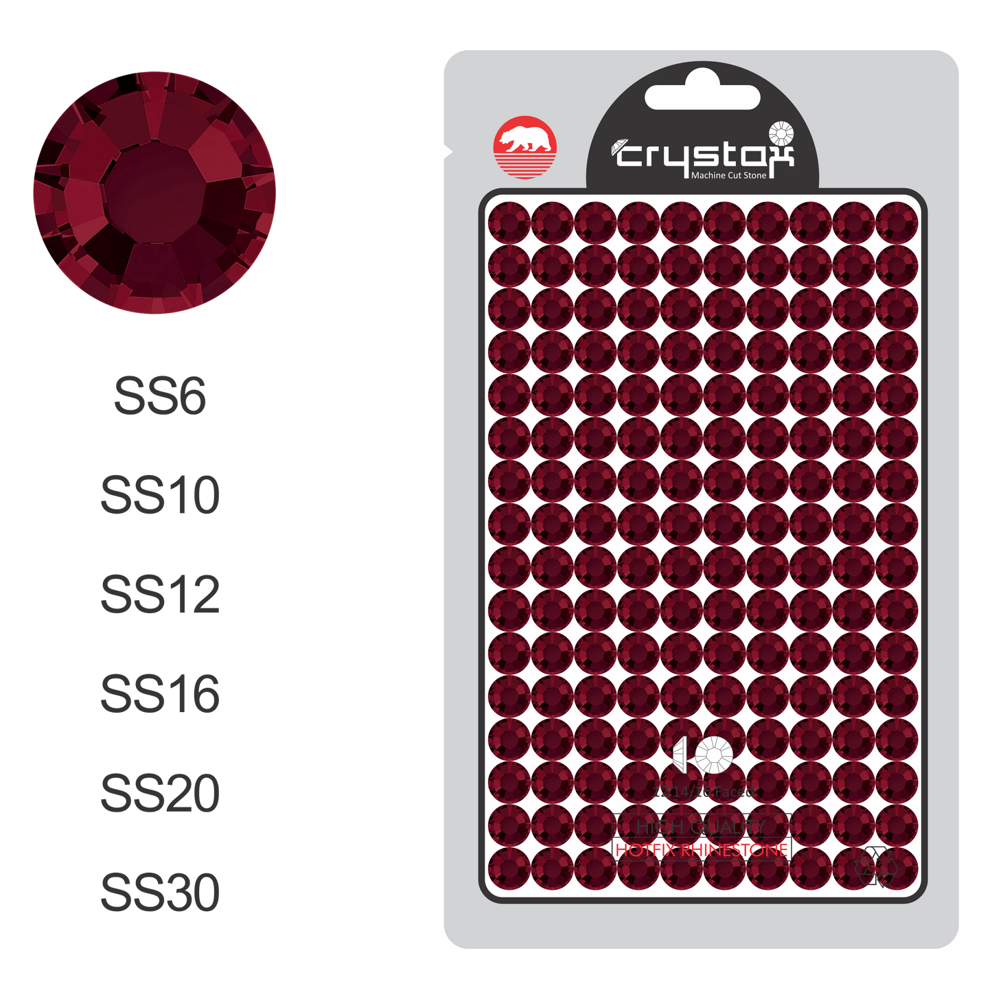 Dark Siam Hot-fix Rhinestone Probag | CrystAX*