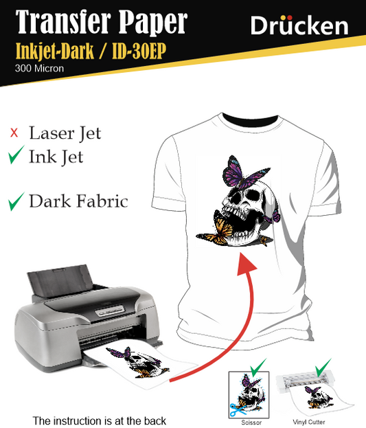 Transfer Paper / Inkjet - Dark / ID-30EP / 300 Micron (10 Sheets/Bags)