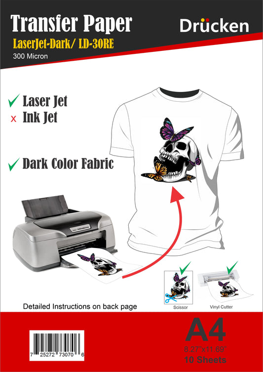 Transfer Paper / Laser Jet - Dark / LD-30RE /  300 Micron (10 Sheets/Bags)